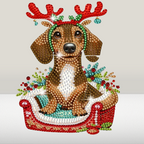 Moving Dog in Basket | Diamond Painting