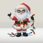 Moving Santa Claus with Glasses | Diamond Painting