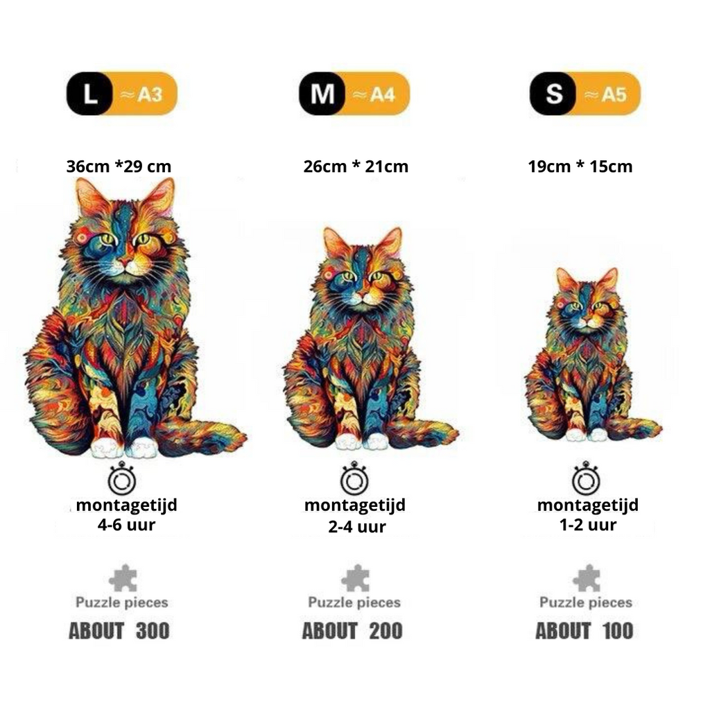 Tough Cat | Wooden Puzzle