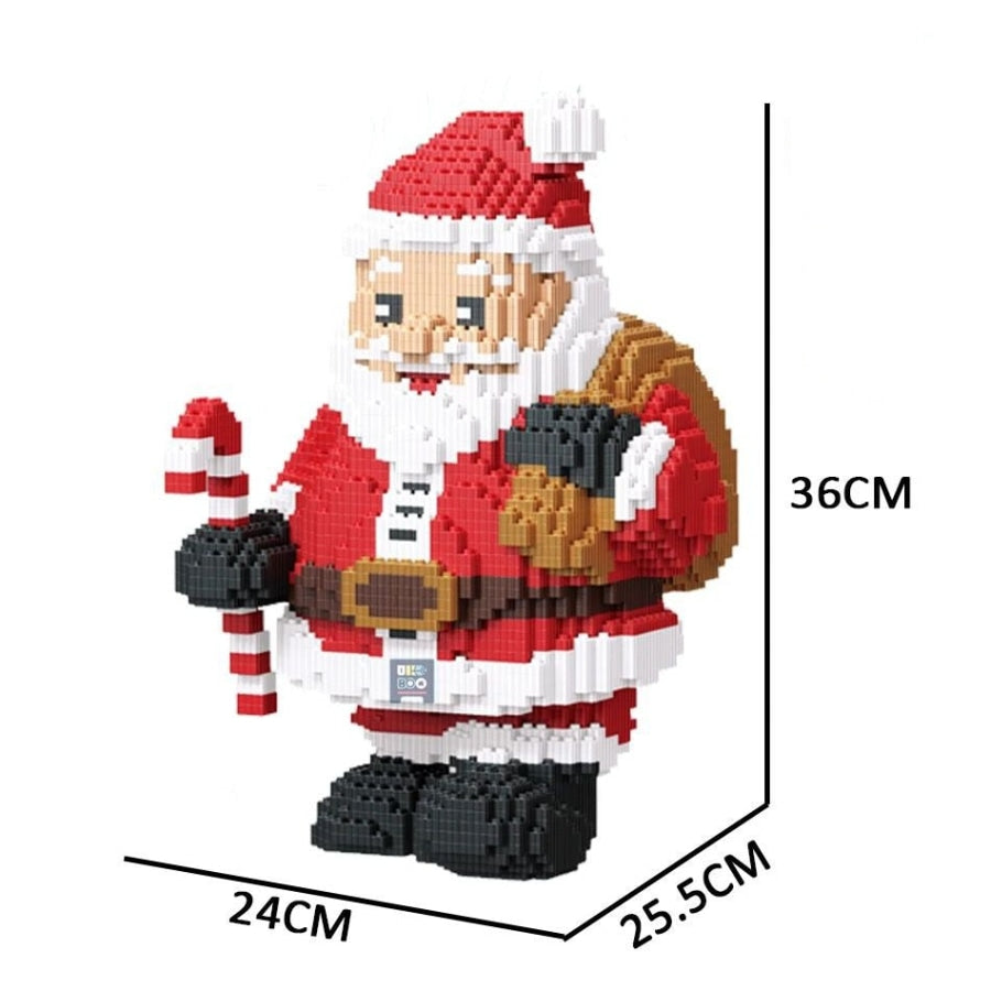 Santa Claus with Candy Cane | Building Blocks