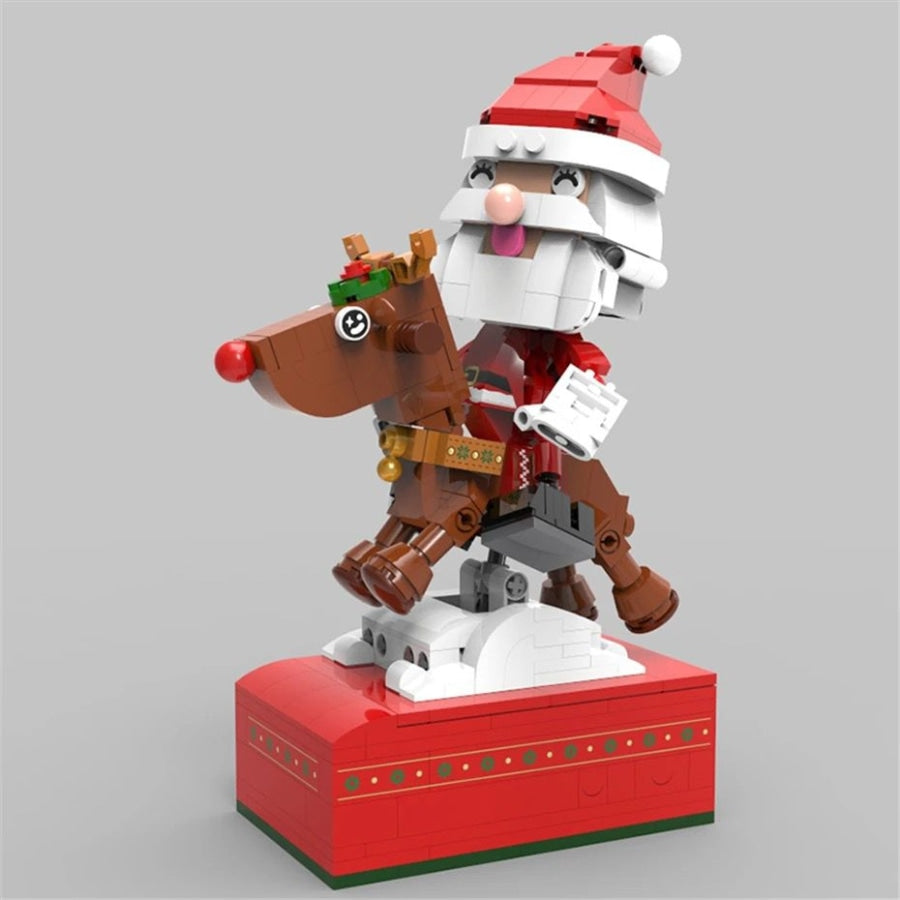 Santa Claus on Reindeer | Building Blocks