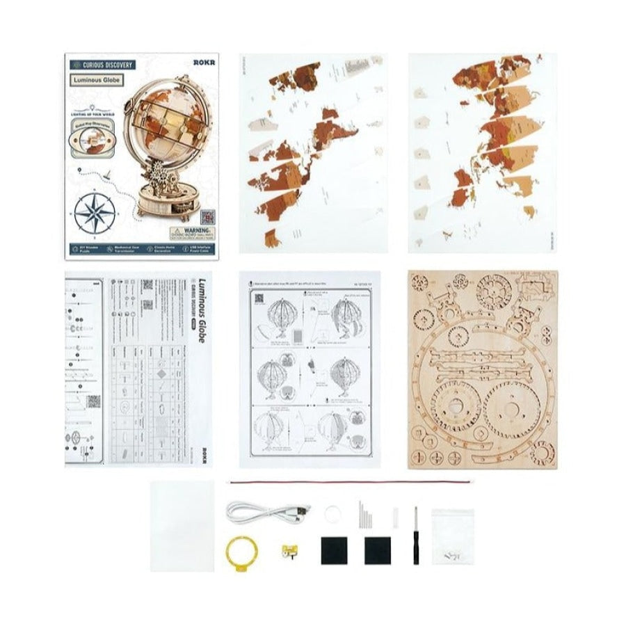 Glowing Globe | Wooden Construction Kits