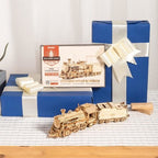 Mini Steam Train With Wagon | Wooden Construction Kits