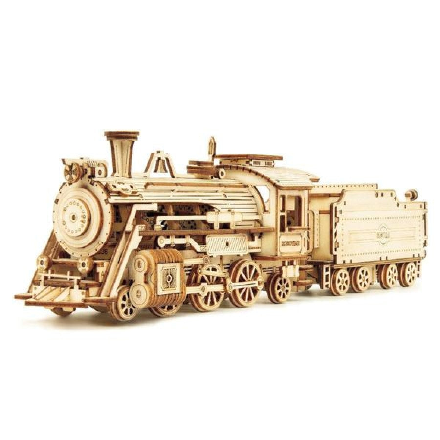 Mini Steam Train With Wagon | Wooden Construction Kits