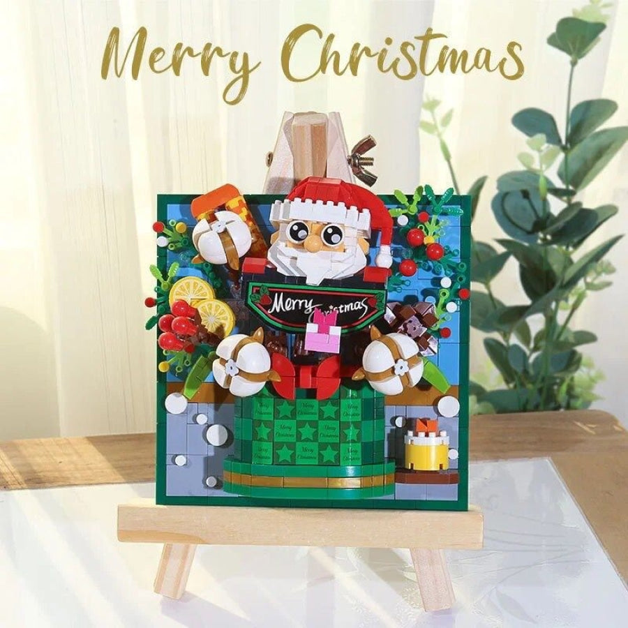 Beautiful Christmas painting | Building blocks