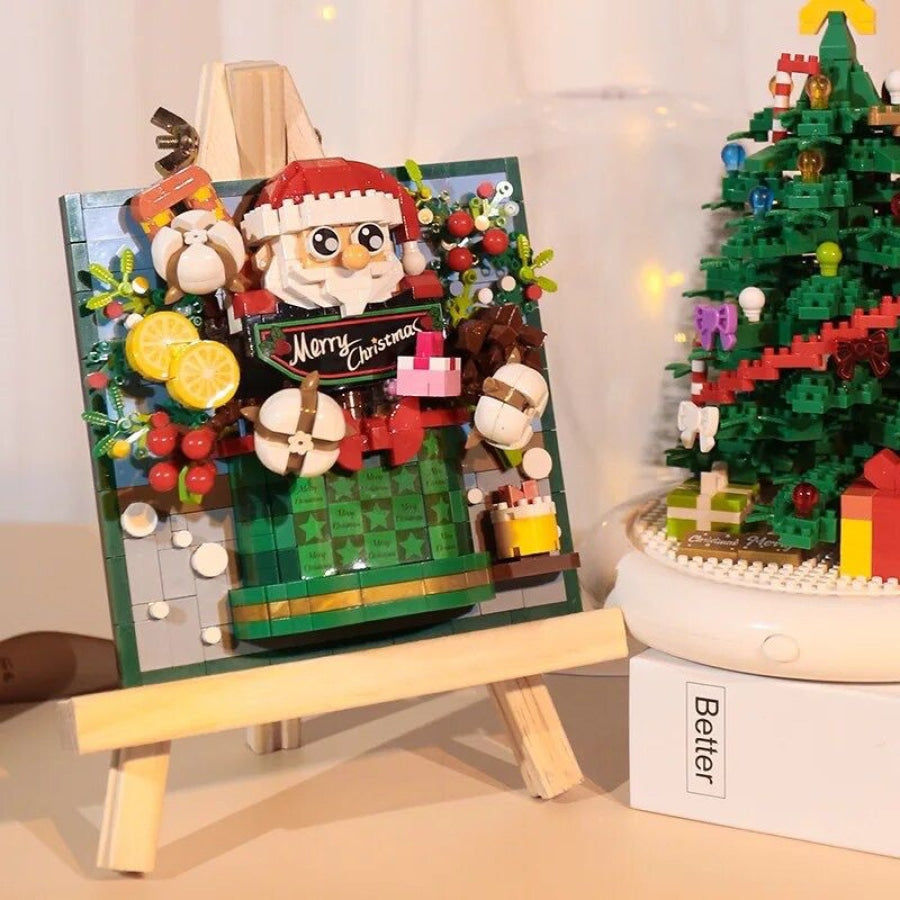 Beautiful Christmas painting | Building blocks