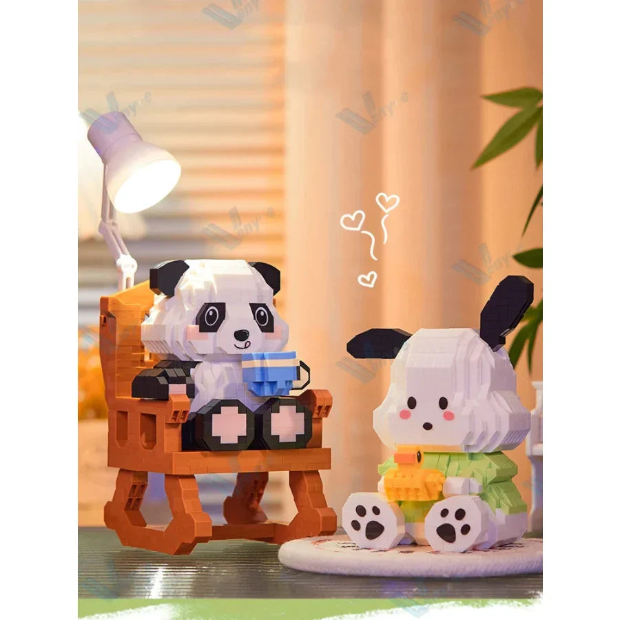 Panda on chair | Building blocks