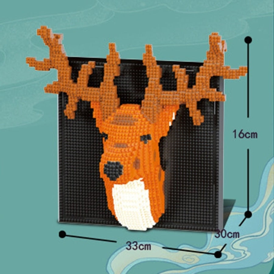 Reindeer on building plate | Building blocks