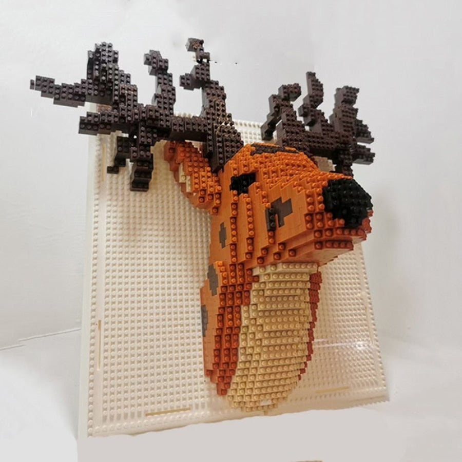 Reindeer on building plate | Building blocks