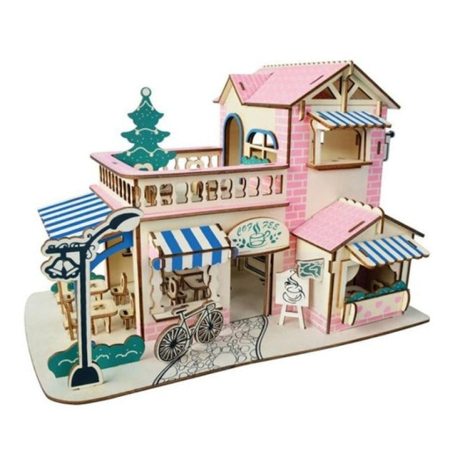 Romantic Coffee Shop | Wooden Construction Kits