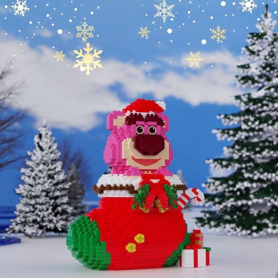 Pink Beer in Christmas Stocking | Building Blocks