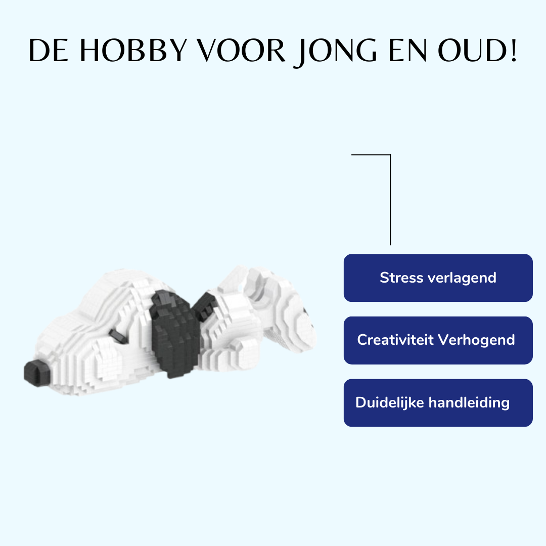 Sleeping Fictional Beagle | Building Blocks