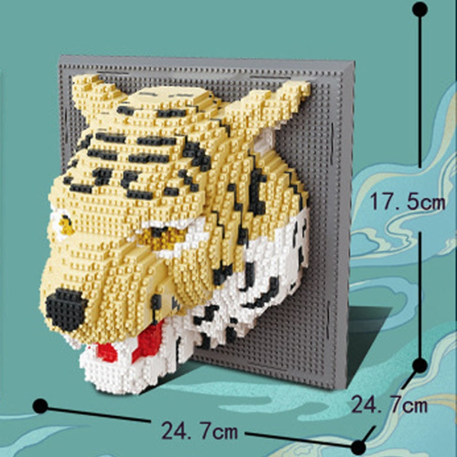 Tiger on construction plate | Building blocks