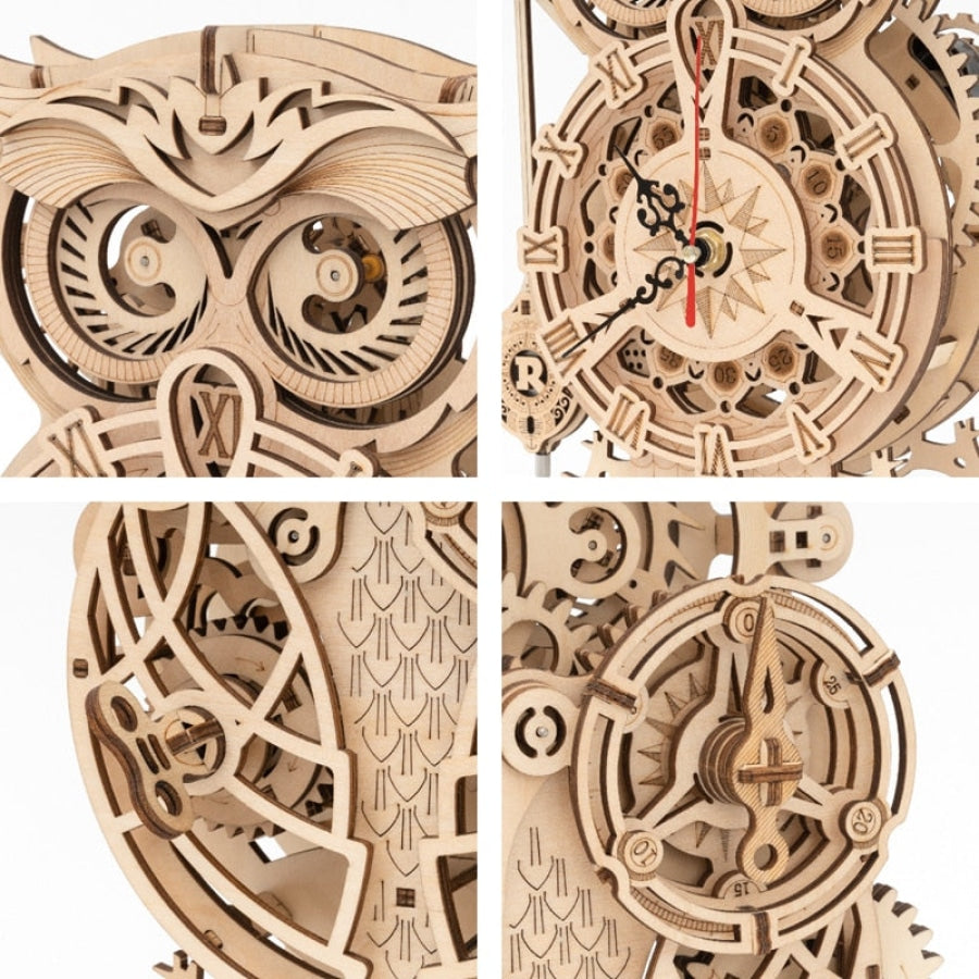 Uil Clock | Wooden Construction Kits