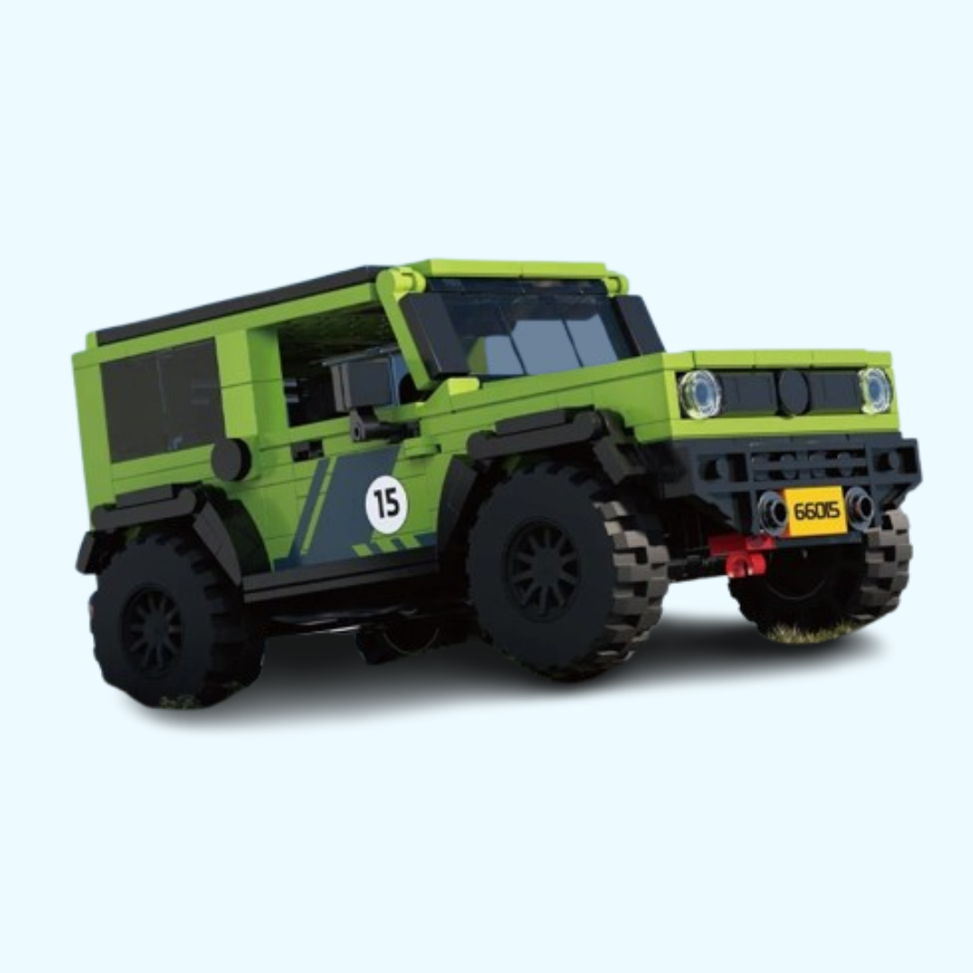 Green race car | Building blocks