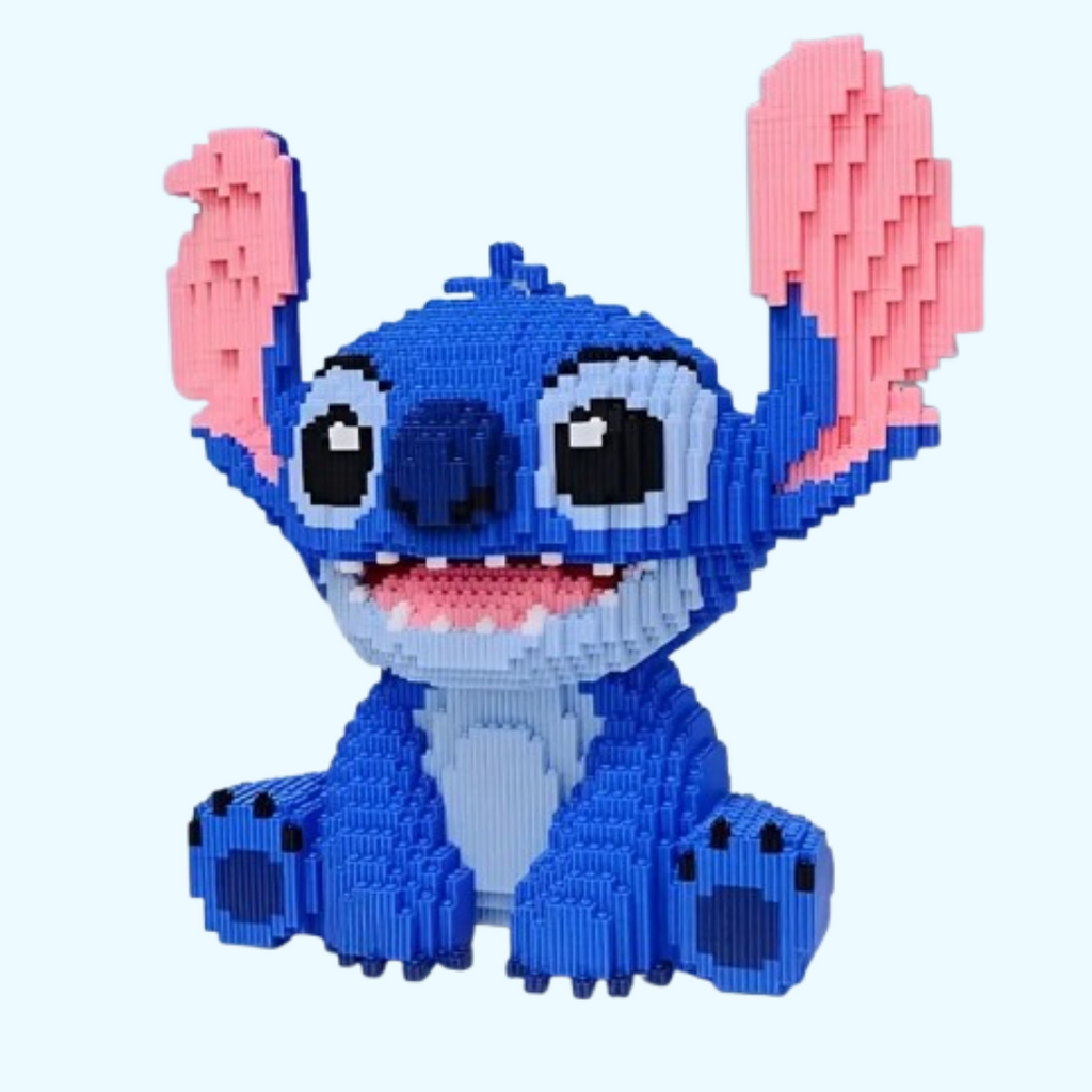 Sitting blue creature | Building blocks