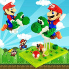 Flying green dinosaur and red plumber | Building blocks