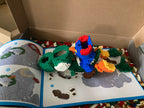 Flying green dinosaur and red plumber | Building blocks